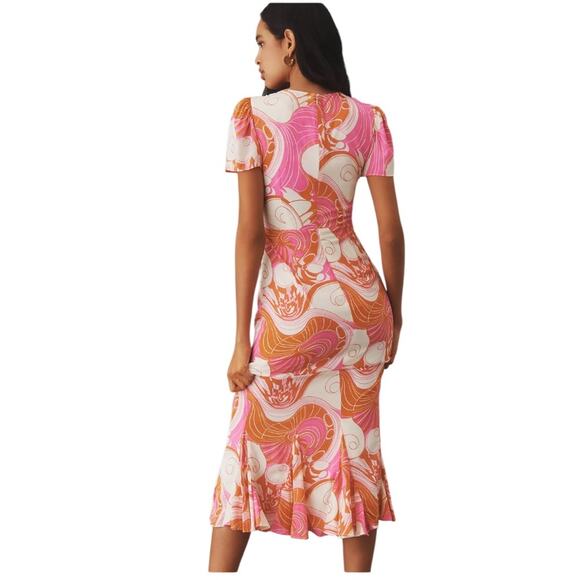 RHODE Lulani Midi Dress Size 2 - Picture 9 of 13